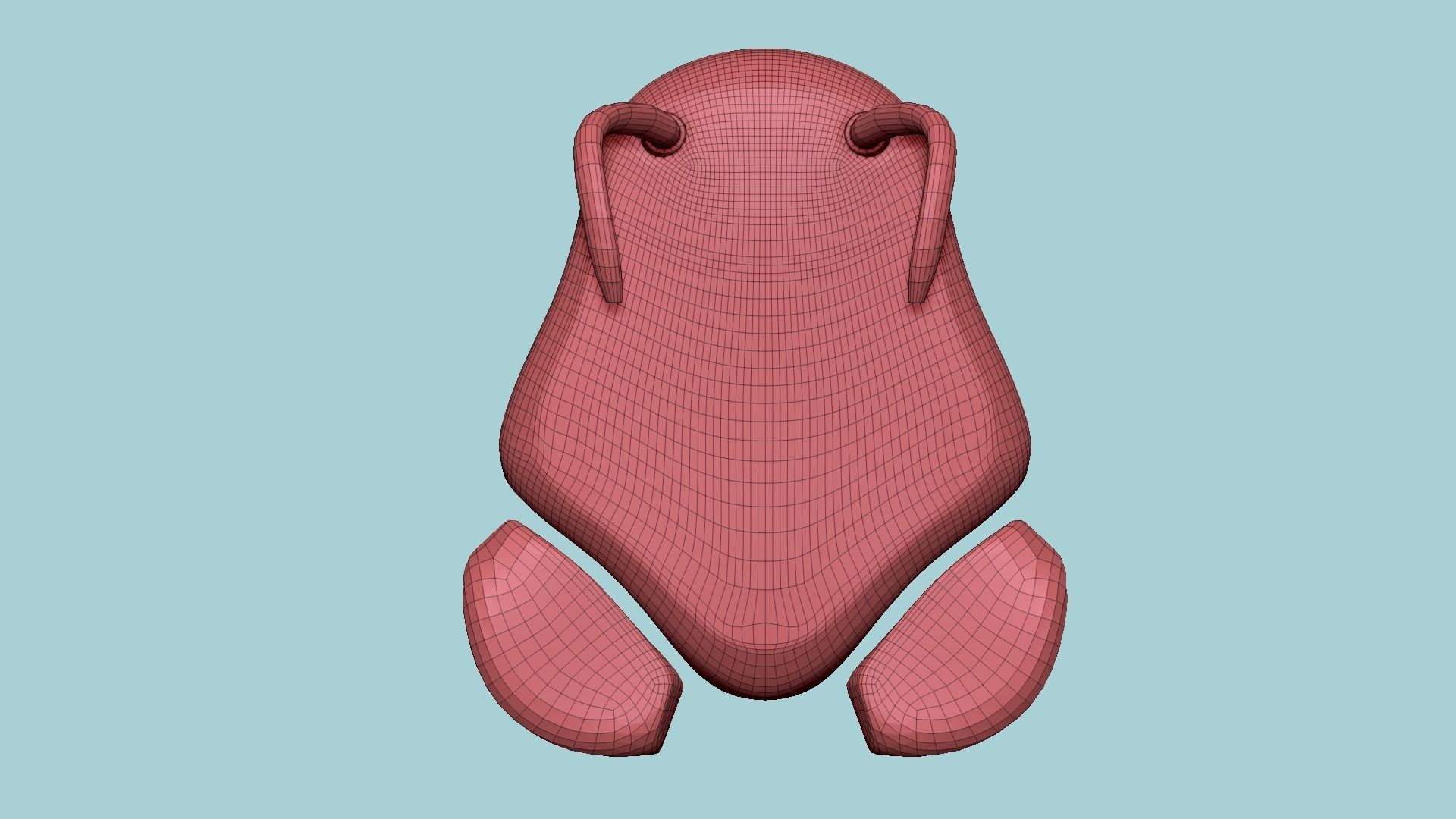 SciFi Backpack H09 Red - Fashion Character Design Low-poly 3D model_17