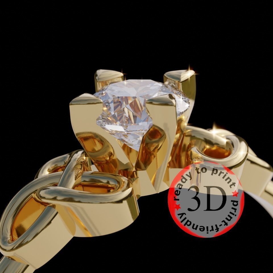 Ring for easy printing 3D print model Free 3D print model Free 3D print model_3