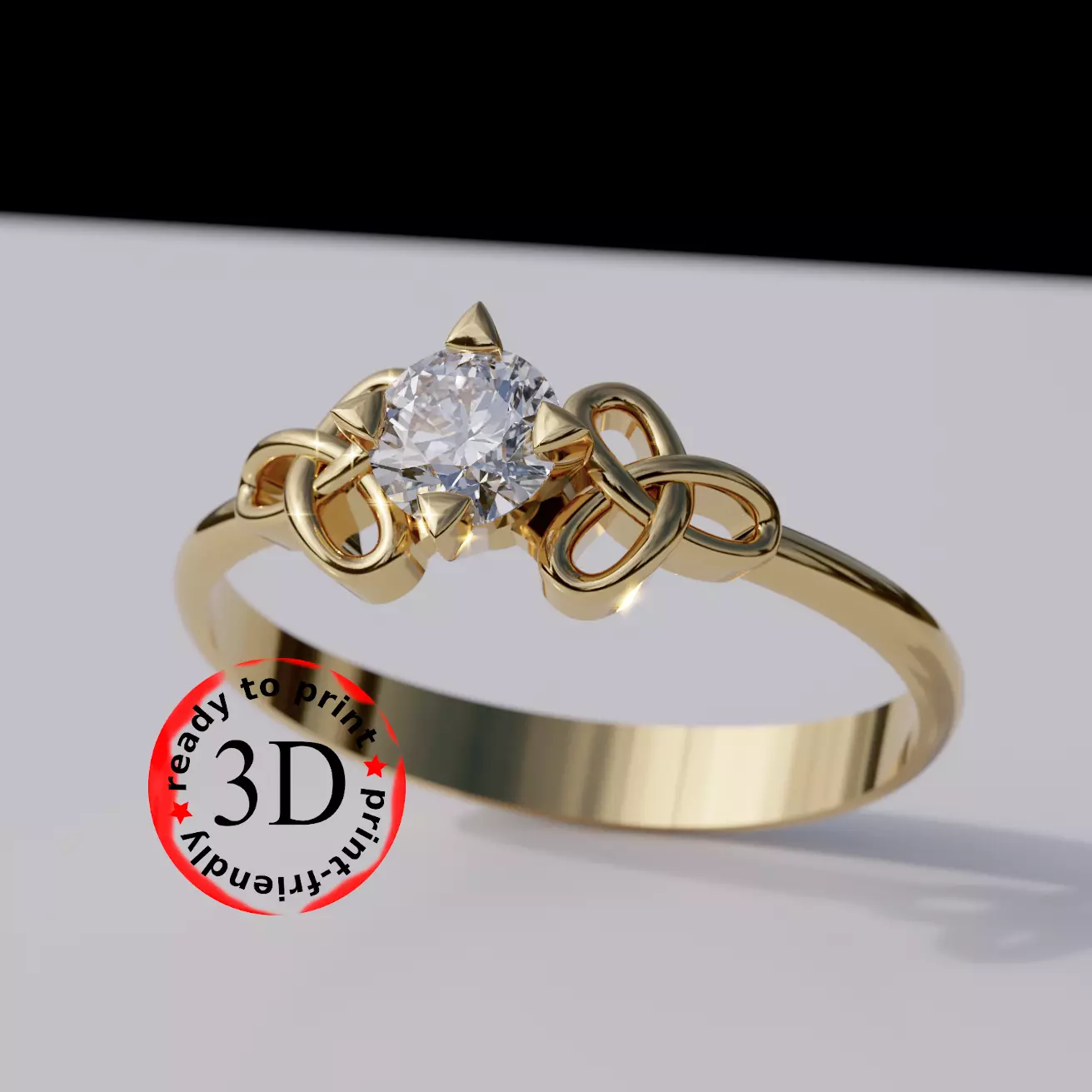 Ring for easy printing 3D print model Free 3D print model Free 3D print model_0