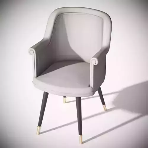 Armchair chair with gold legs