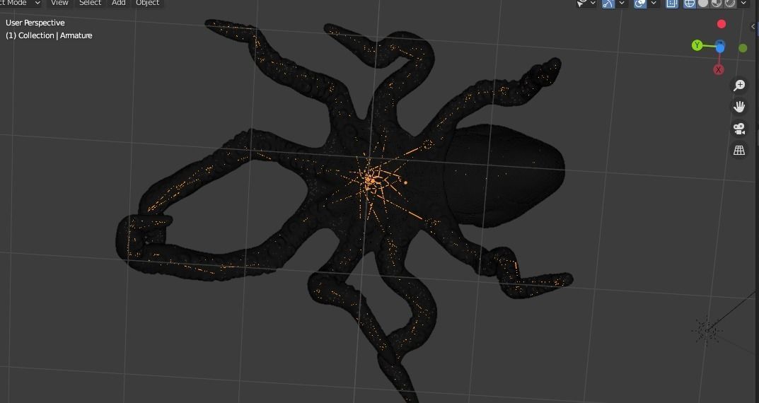 Octopus hight poly 3D model 3D model_1