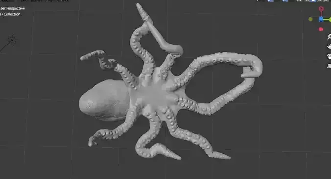 Octopus hight poly 3D model
