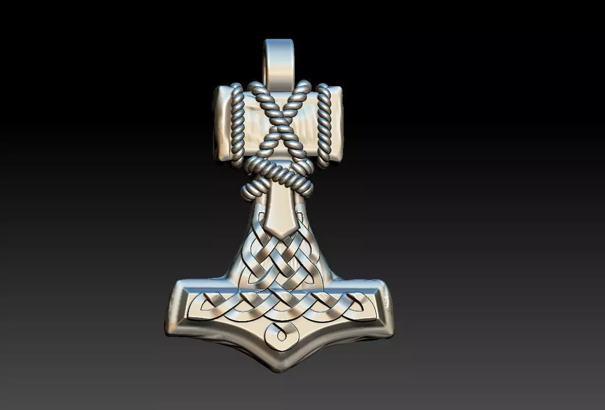 Viking Hammer Ropes - Mjollnir 3D print model