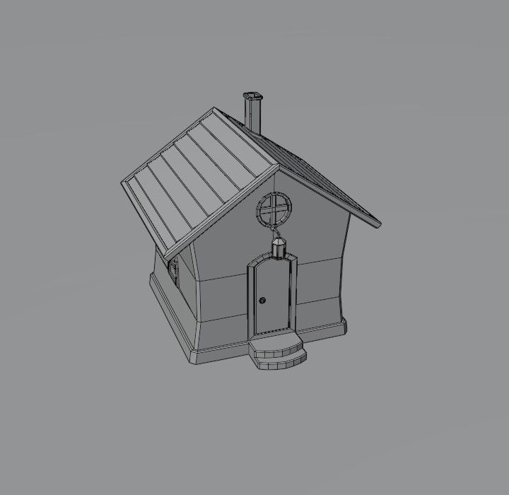 House Low-poly 3D model_3