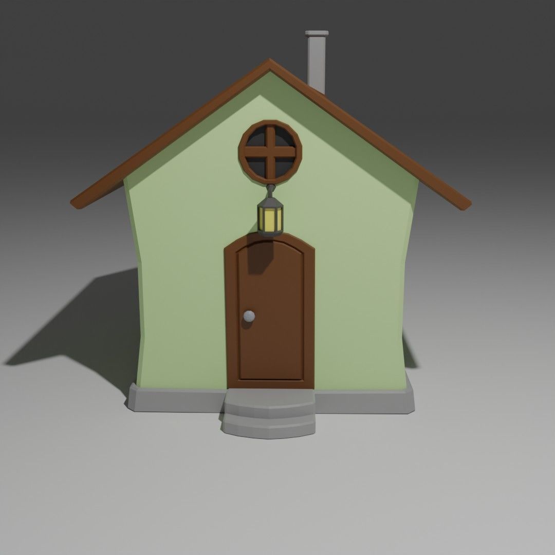 House Low-poly 3D model_1