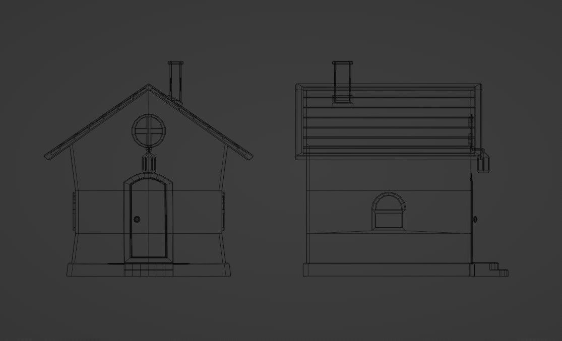 House Low-poly 3D model_4