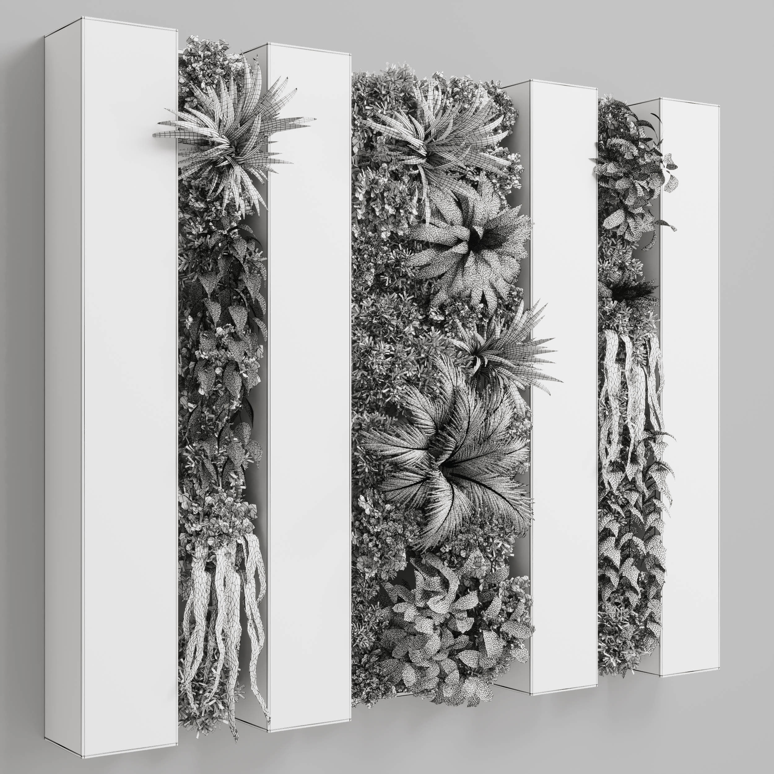 Vertical graden wall decor box 3D model_5