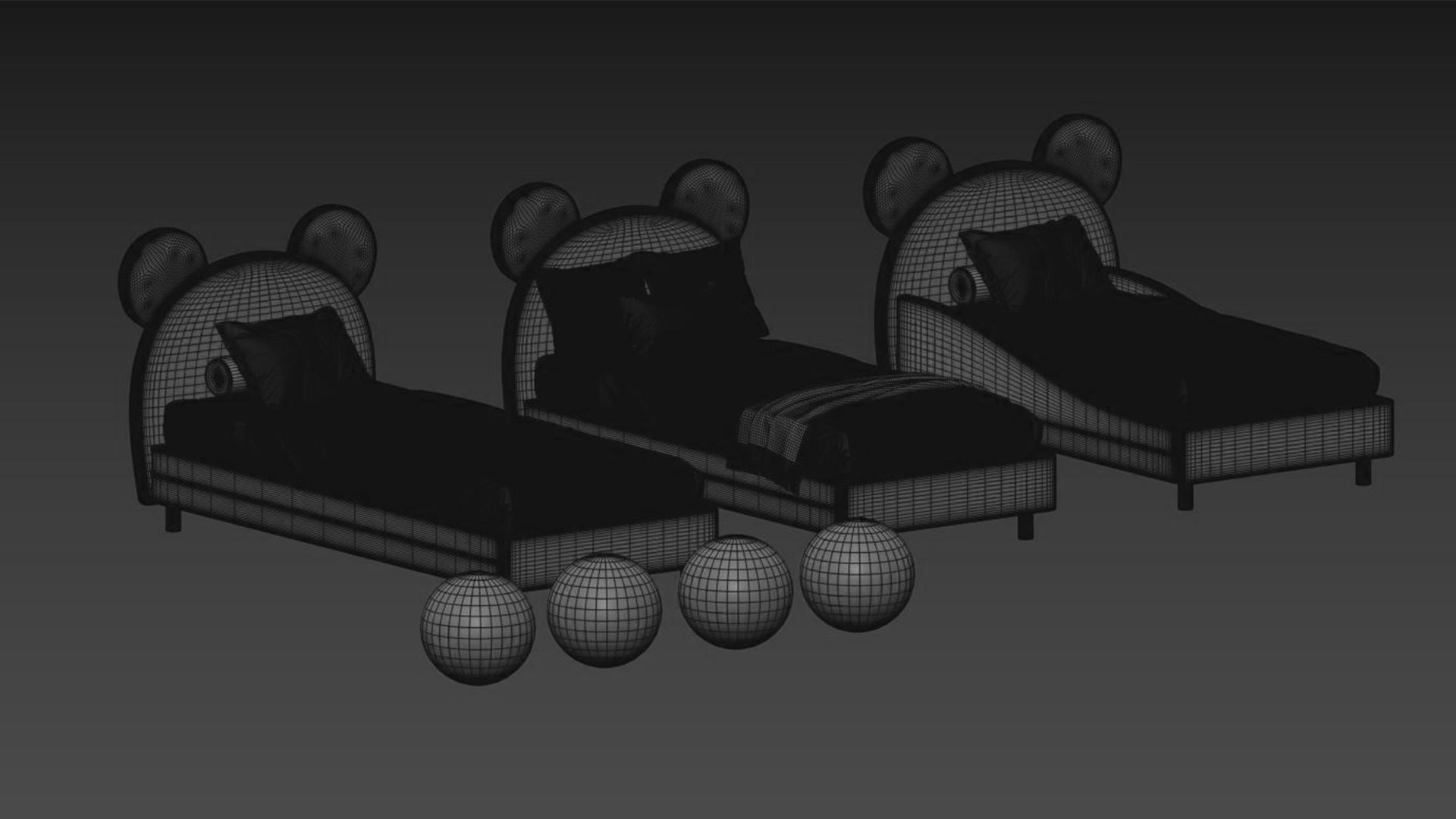 Children  Bed 3D model_30