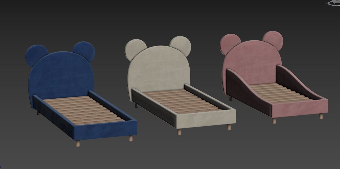 Children  Bed 3D model_26