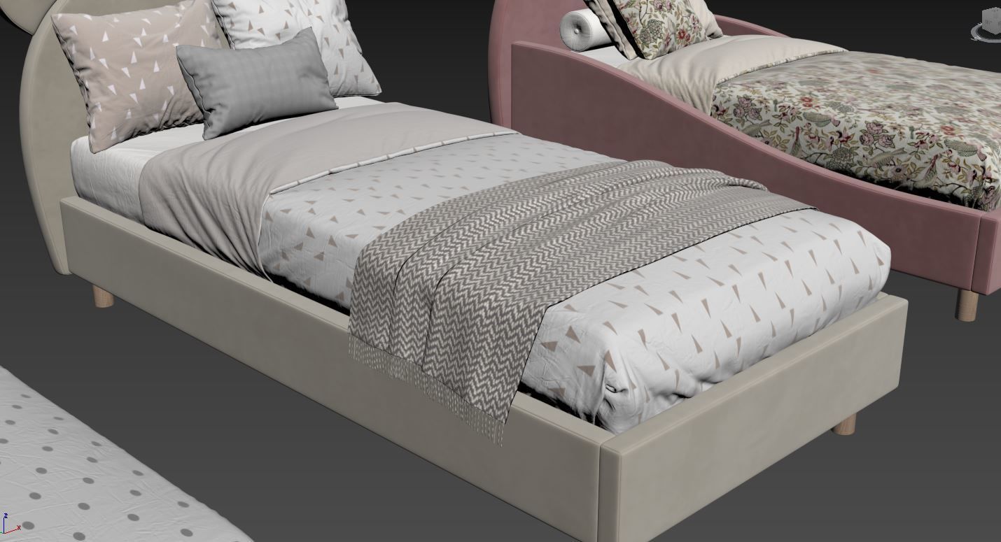 Children  Bed 3D model_20