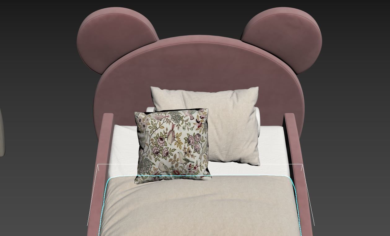Children  Bed 3D model_16