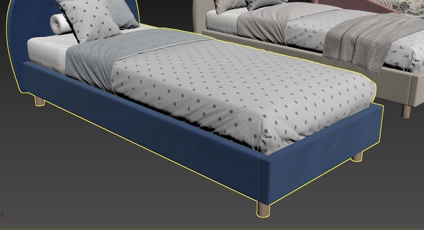 Children  Bed 3D model_19