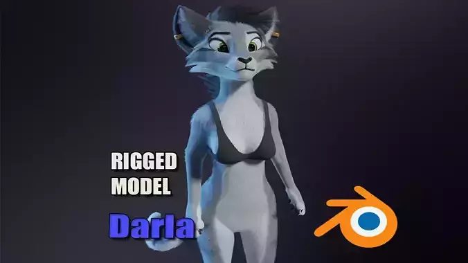 Darla Anthro Cat 3D model