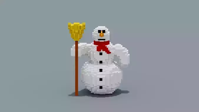 Voxel Snowman