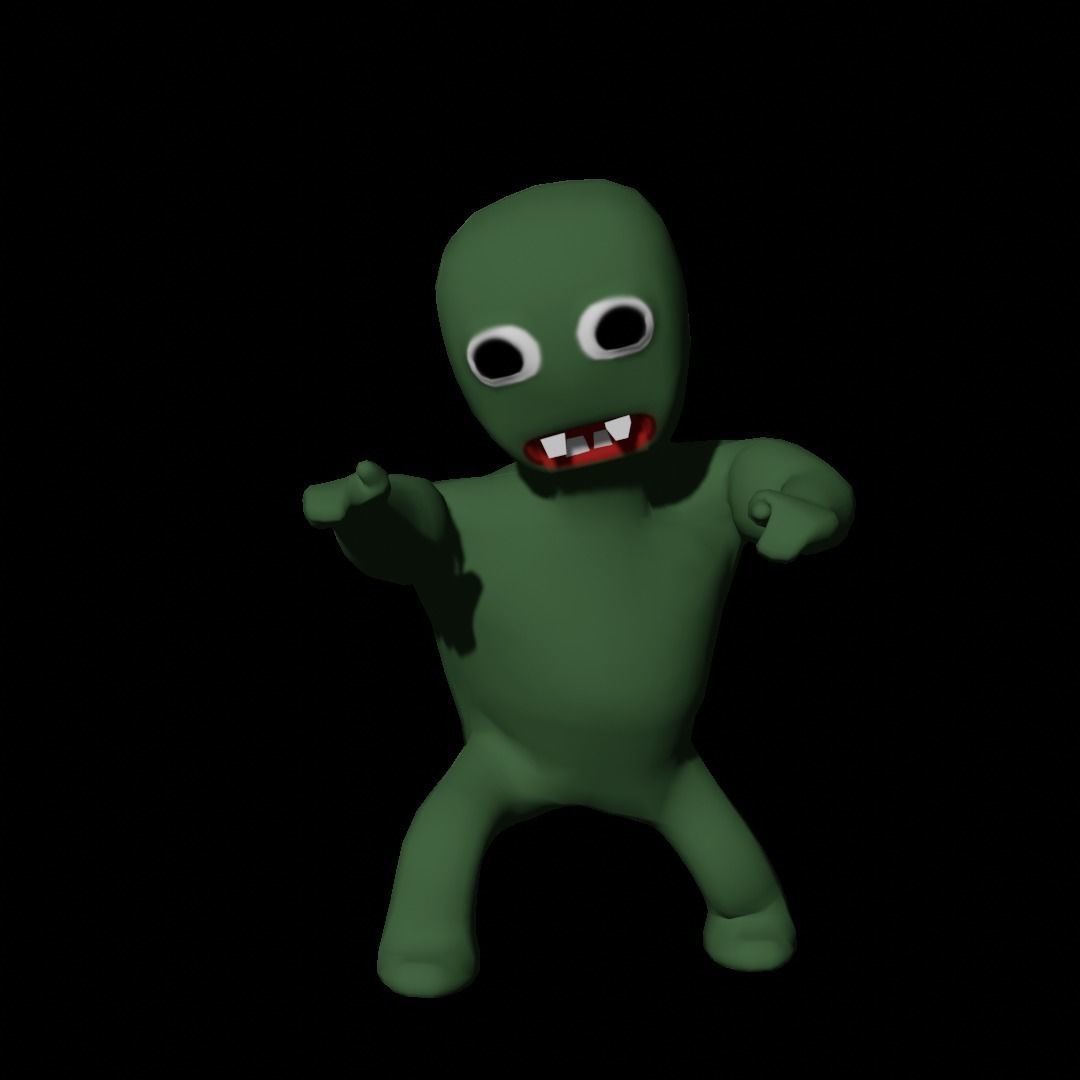 Zombie monster Free low-poly 3D model_1