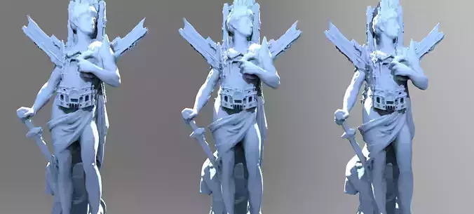 Roman God Mars abstract statue 1