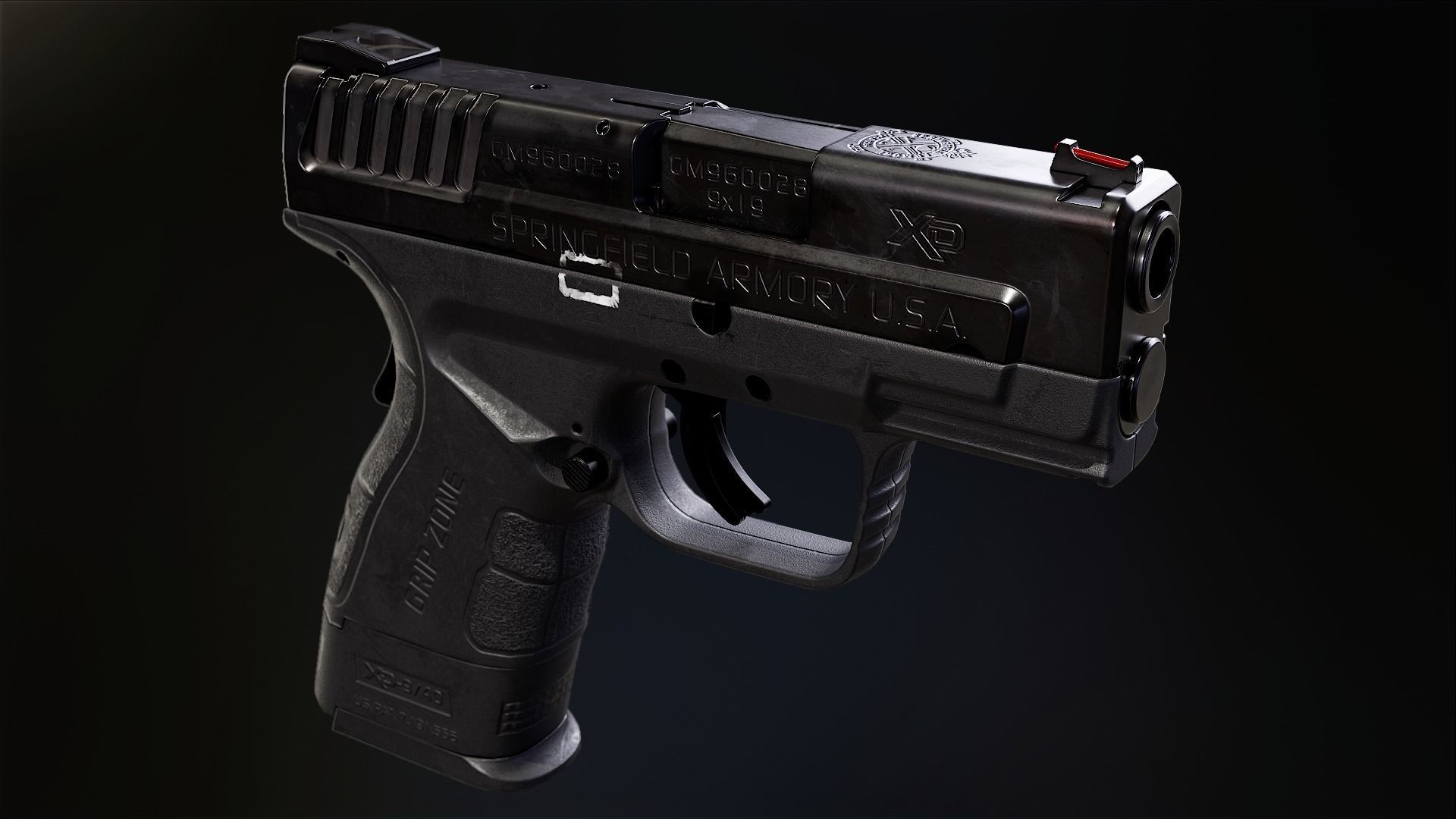 Springfield XD-MOD2 - Black Low-poly 3D model_3