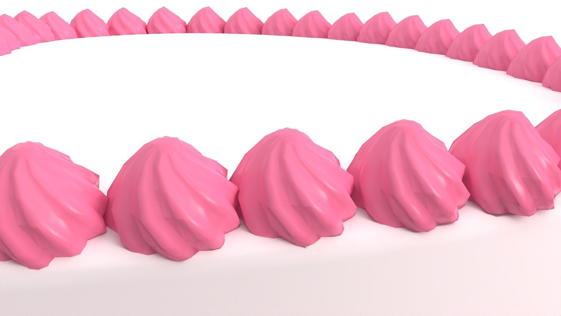 Heart Shaped Cake 3D model_2