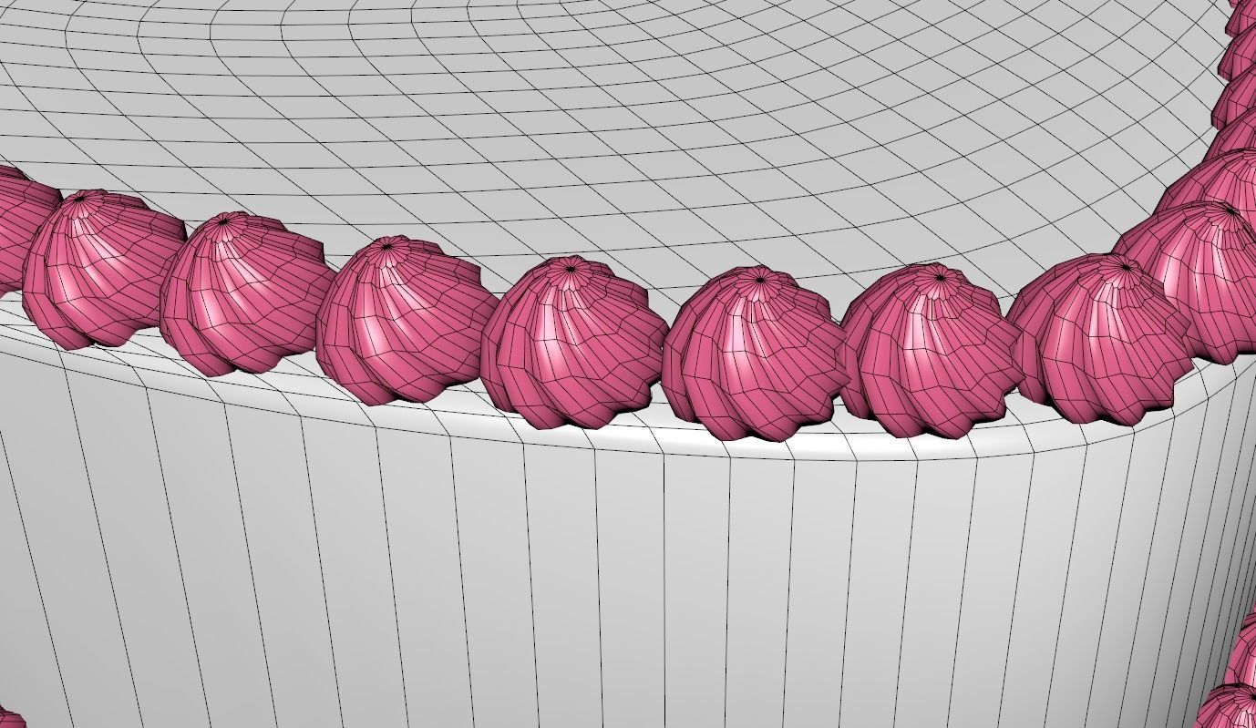 Heart Shaped Cake 3D model_5