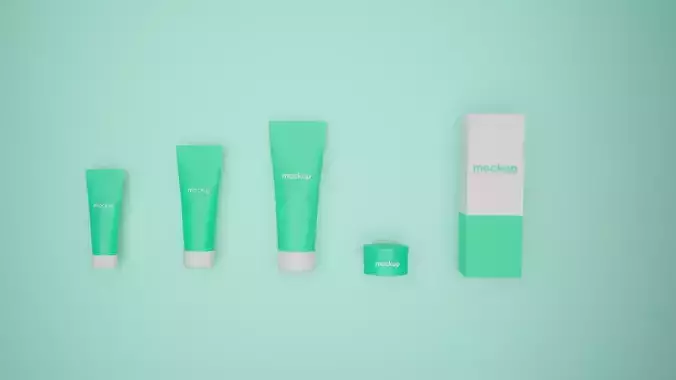 Cosmetics Products 3D Mockup for Graphic Design