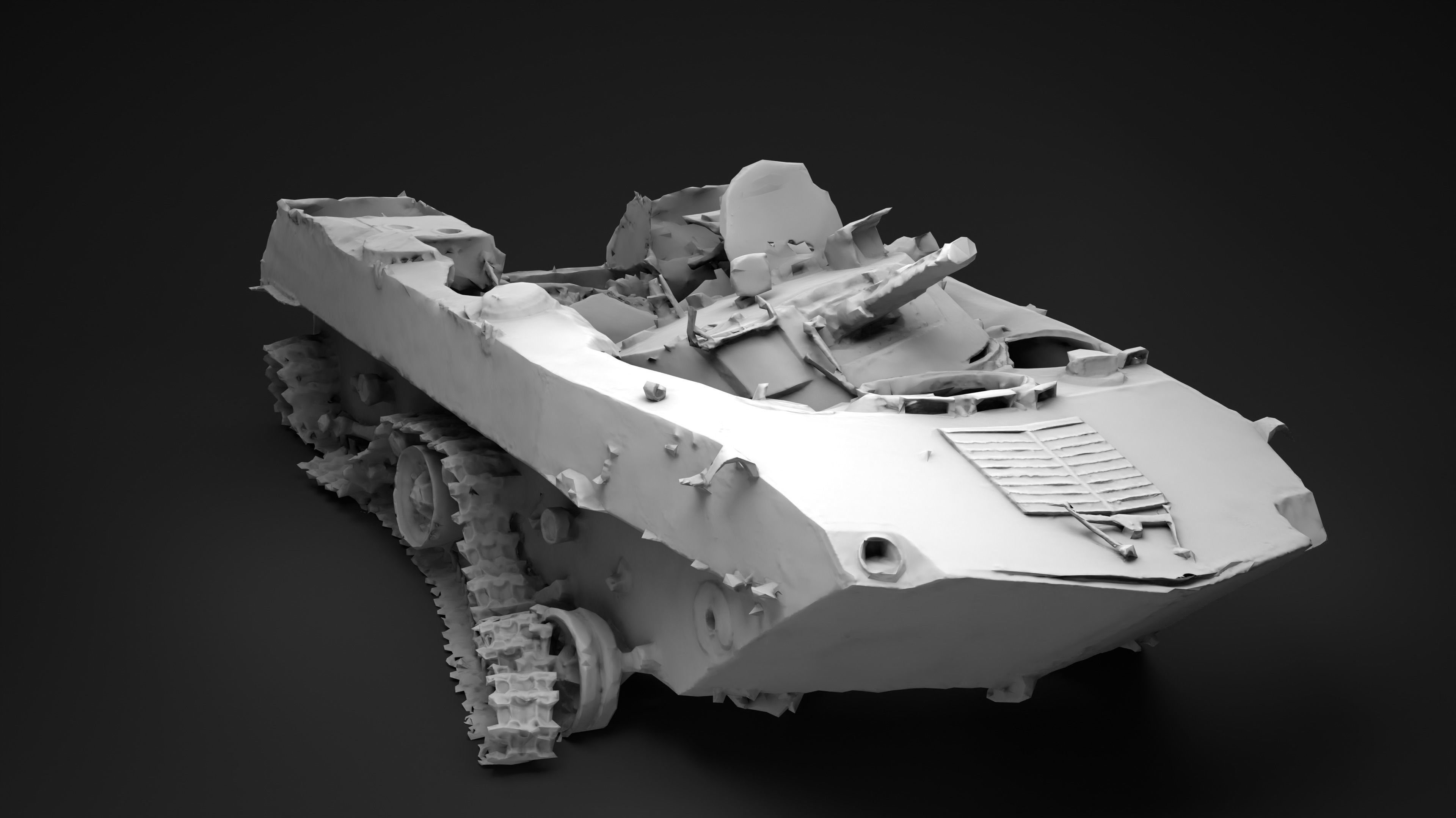 Burnt russian BMD-2 Photoscan 3D model_15