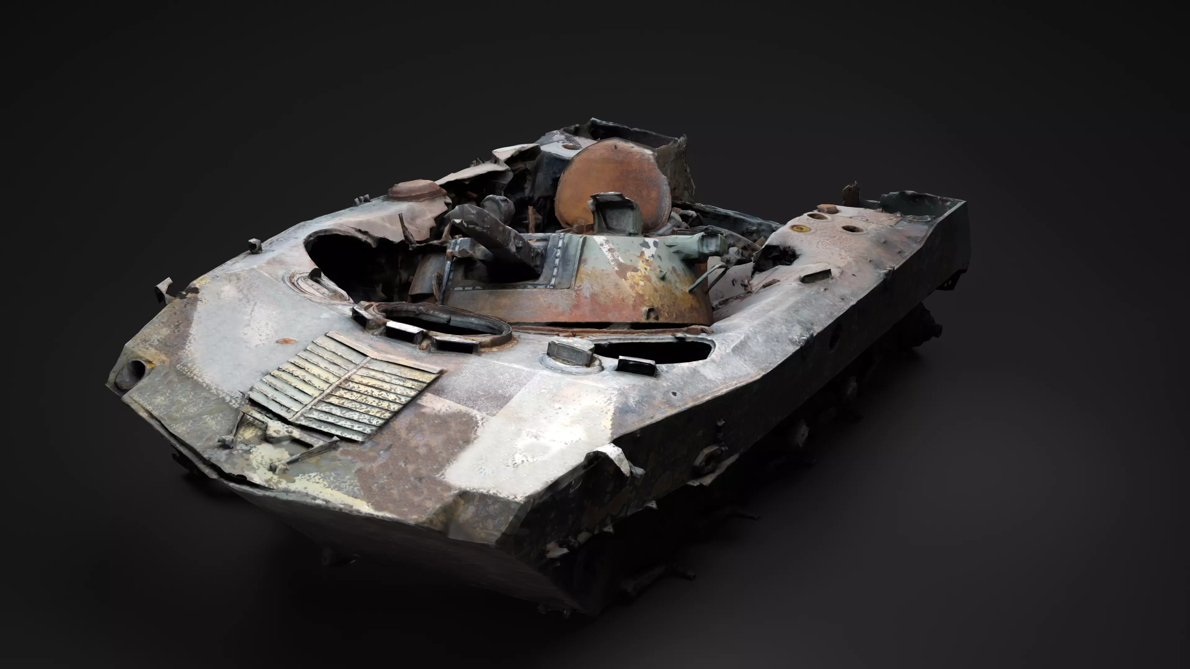 Burnt russian BMD-2 Photoscan 3D model_0