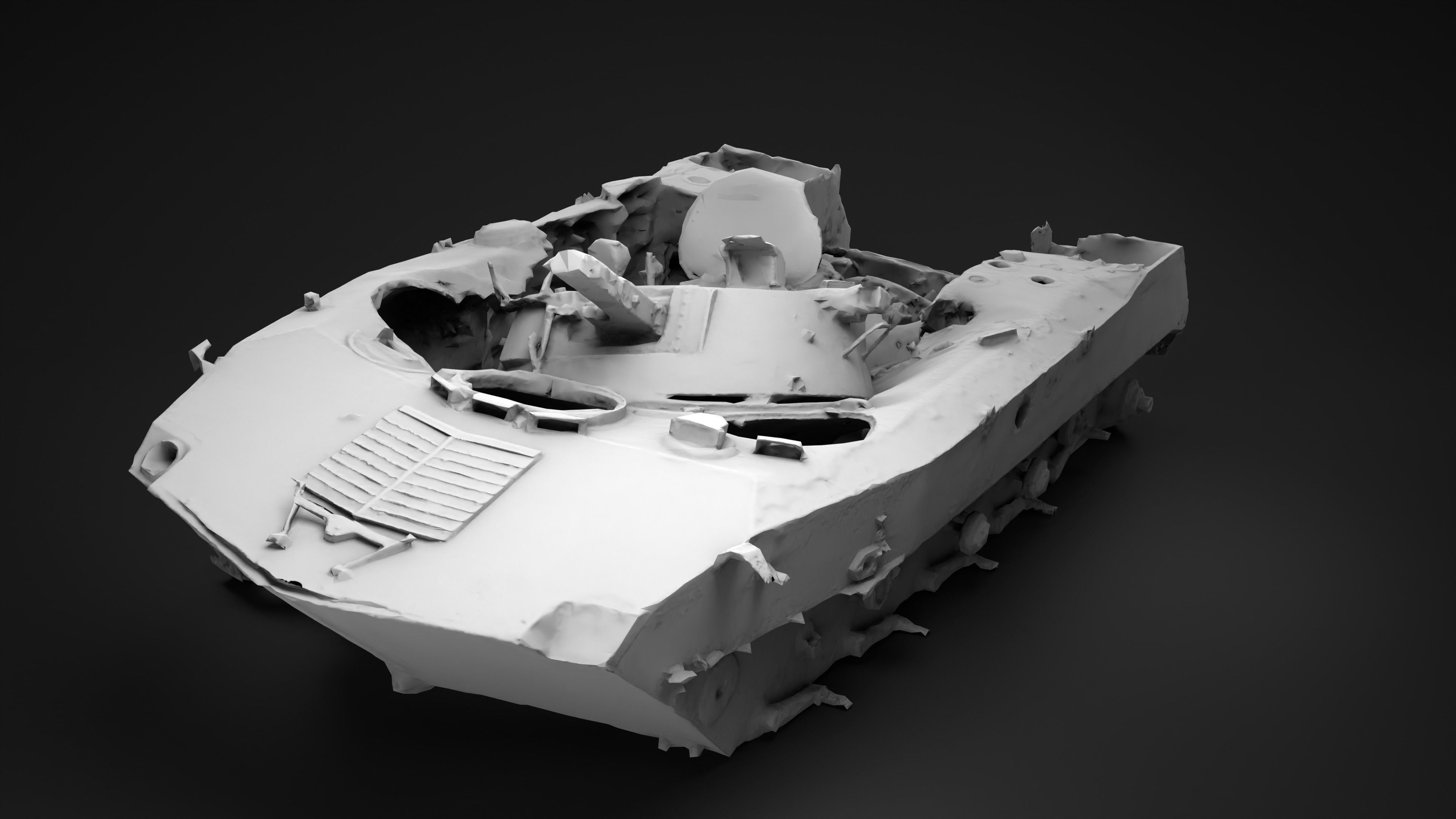 Burnt russian BMD-2 Photoscan 3D model_25