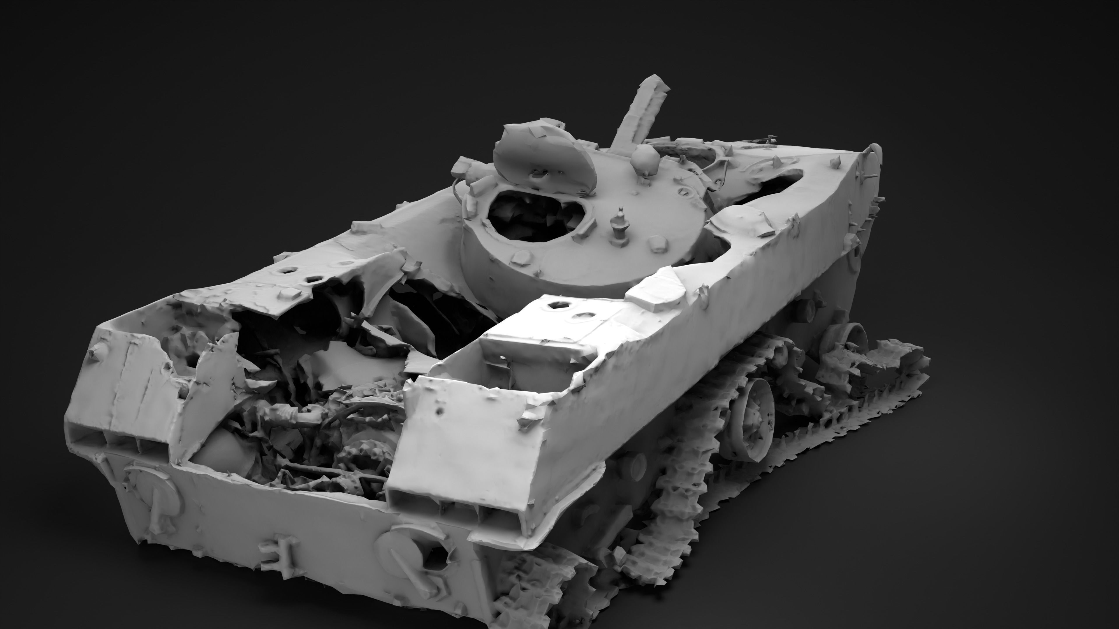 Burnt russian BMD-2 Photoscan 3D model_19