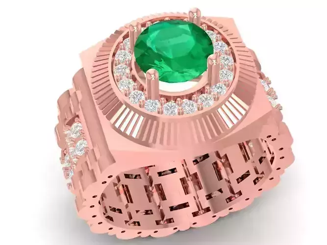 korea diamond watch men ring 3722