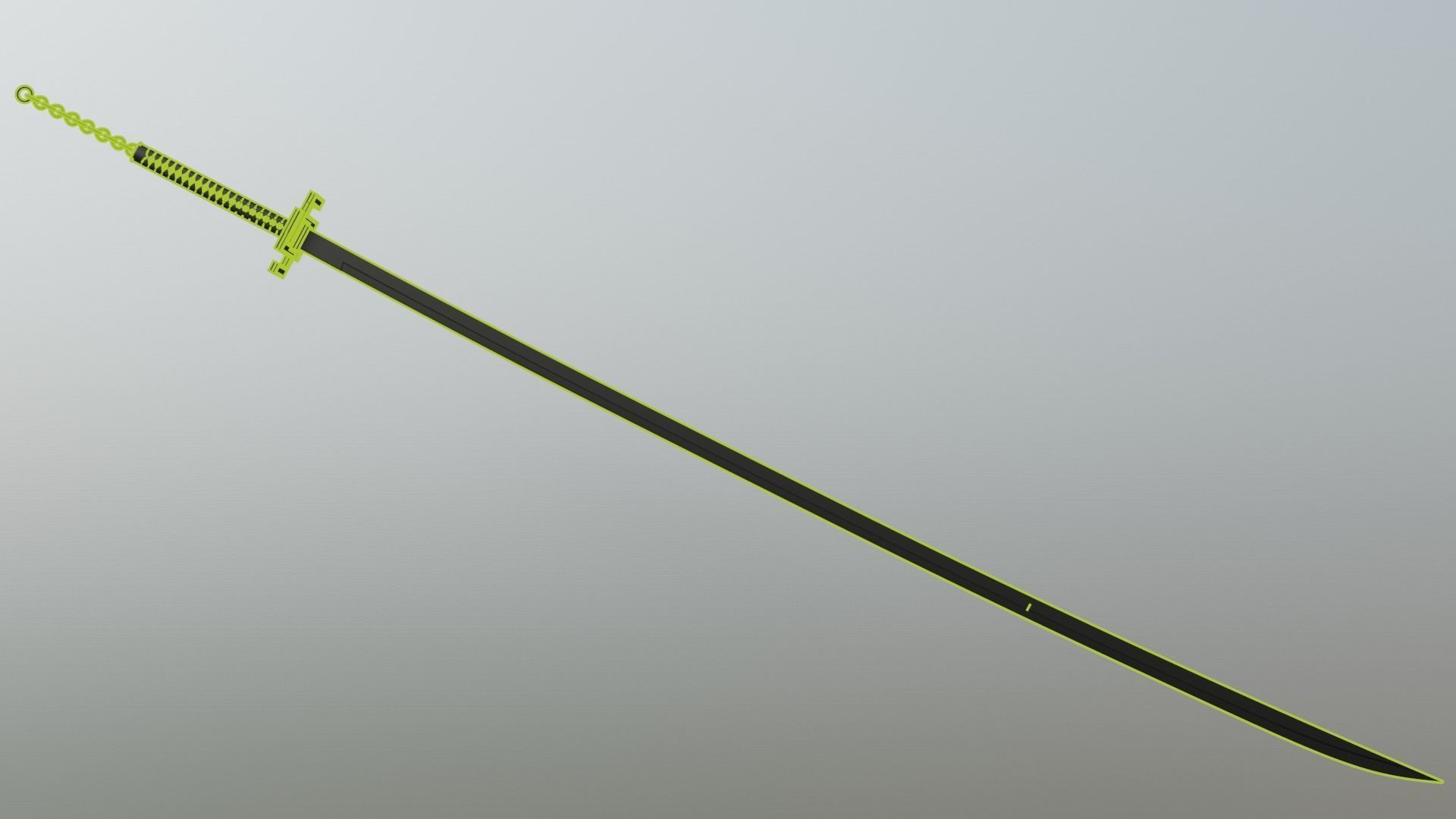 Tensa Zangetsu  Low-poly 3D model_5