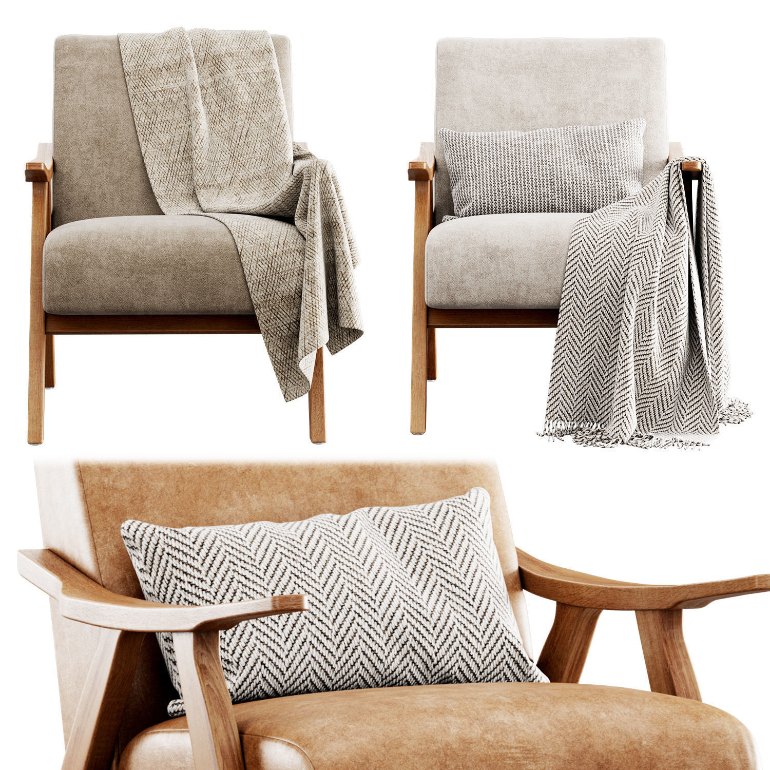 Columbus  Armchair by George Oliver 3D model_4