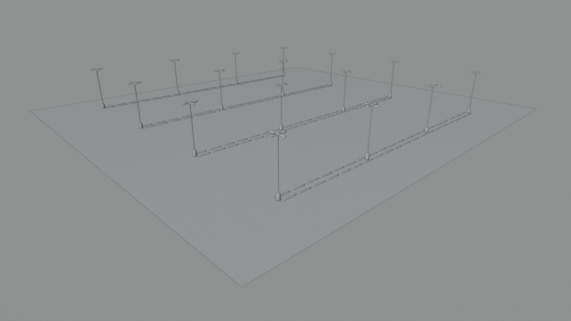 Parking Lot Scene with 4K and 8K textures Low-poly 3D model_2