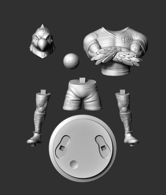 Mascote Flamengo 3D print model_2