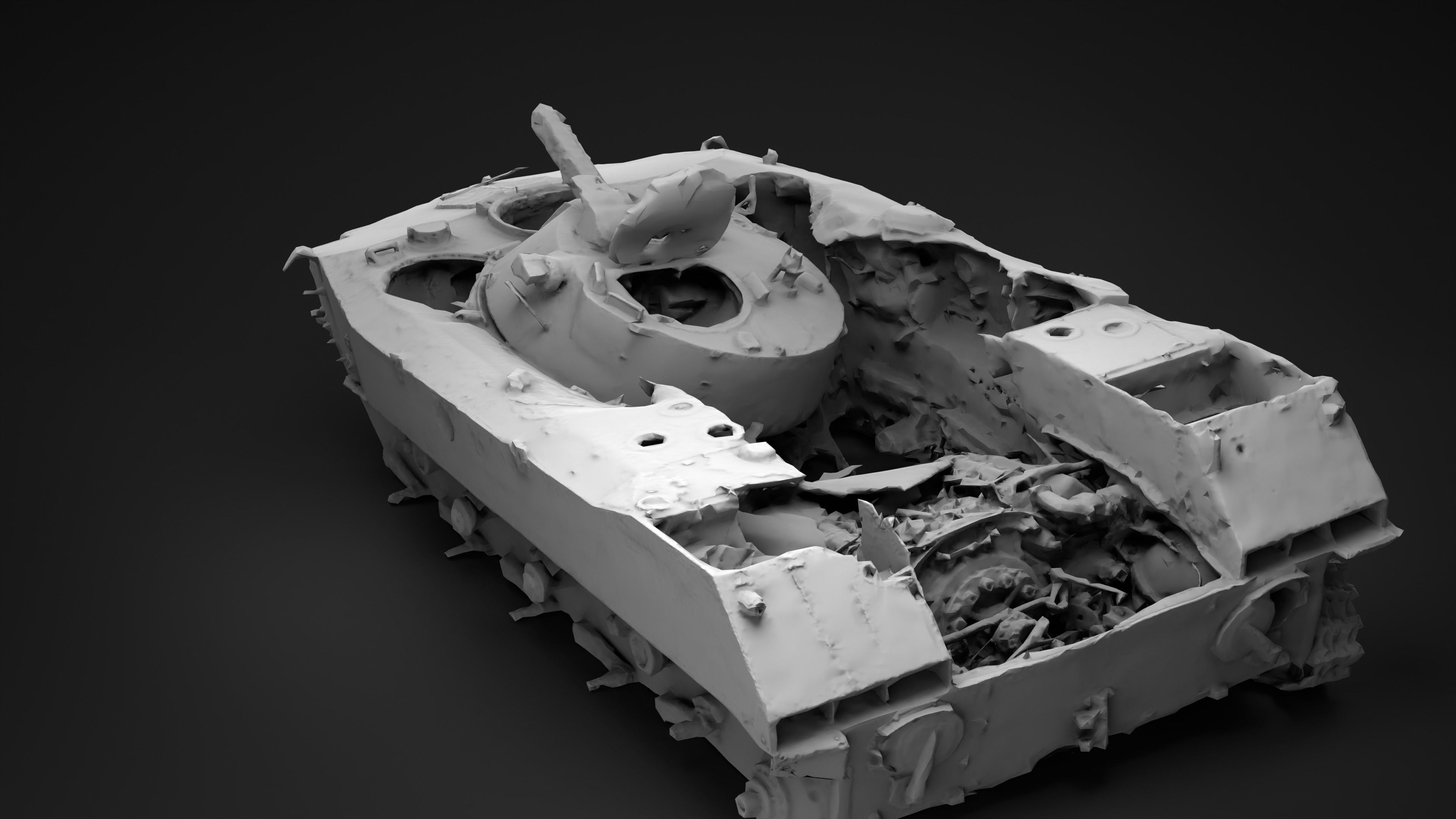 Burnt russian BMD-2 Photoscan Game Ready Low-poly 3D model_22