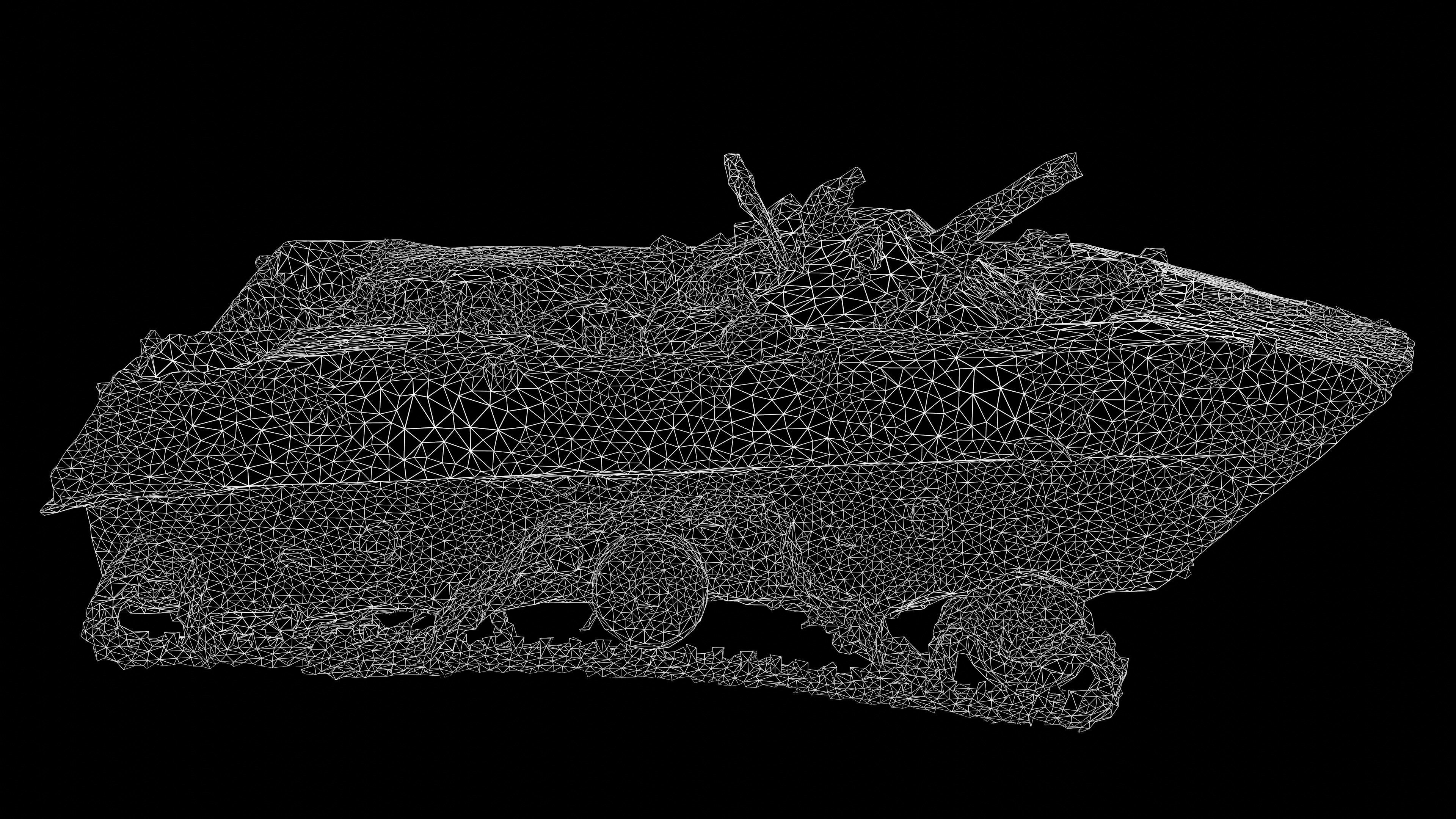 Burnt russian BMD-2 Photoscan Game Ready Low-poly 3D model_30