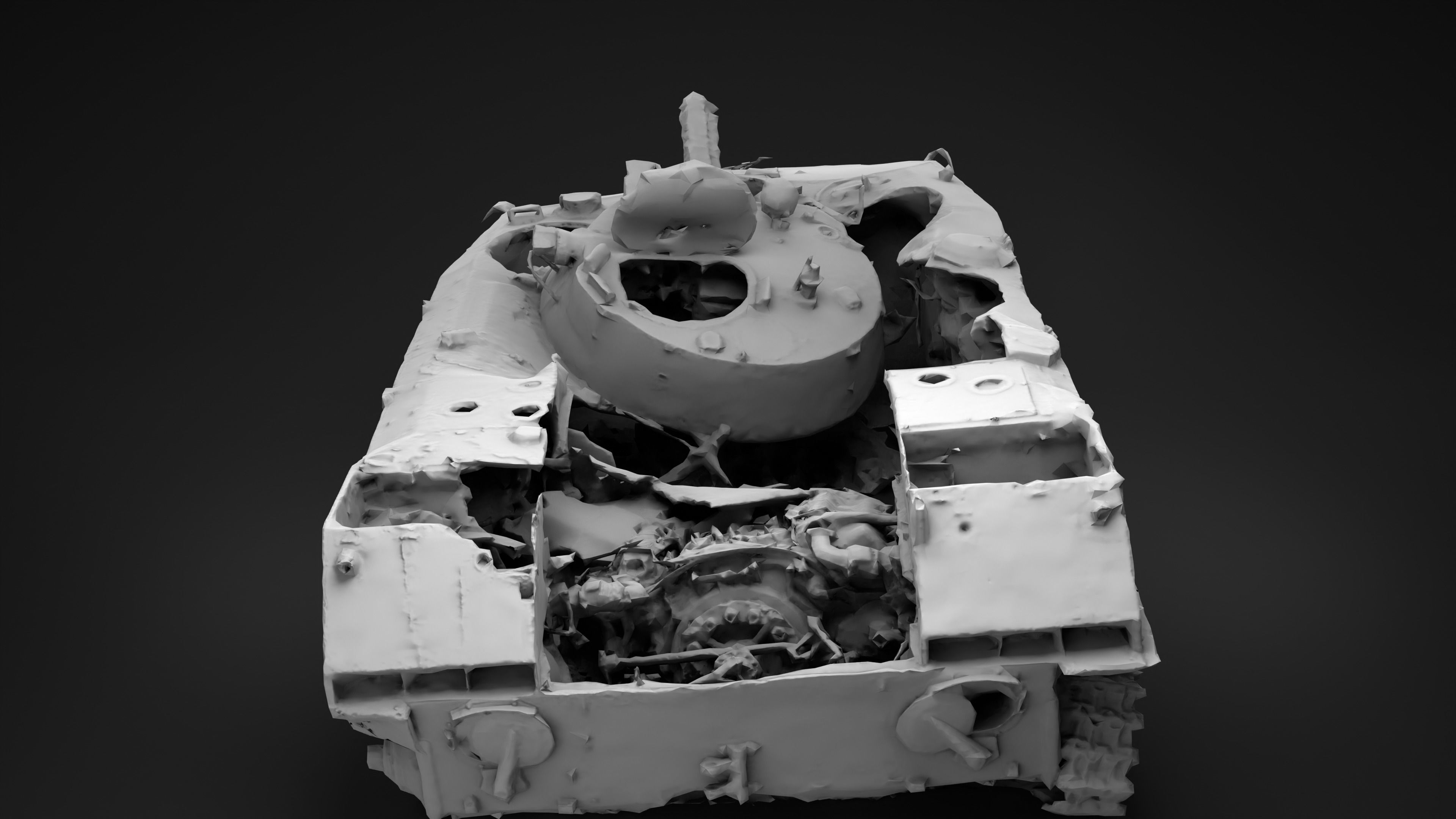Burnt russian BMD-2 Photoscan Game Ready Low-poly 3D model_21