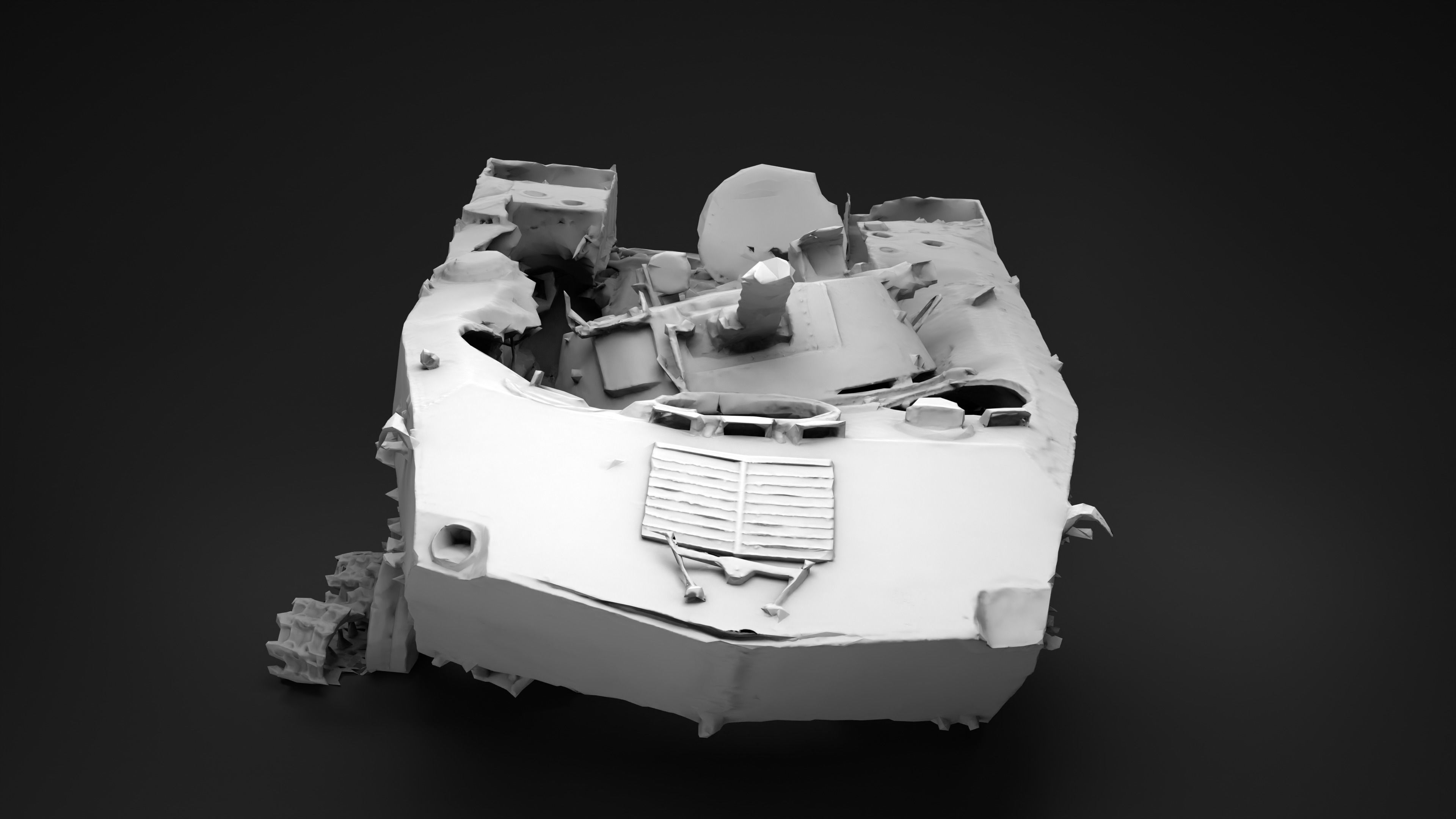 Burnt russian BMD-2 Photoscan Game Ready Low-poly 3D model_15