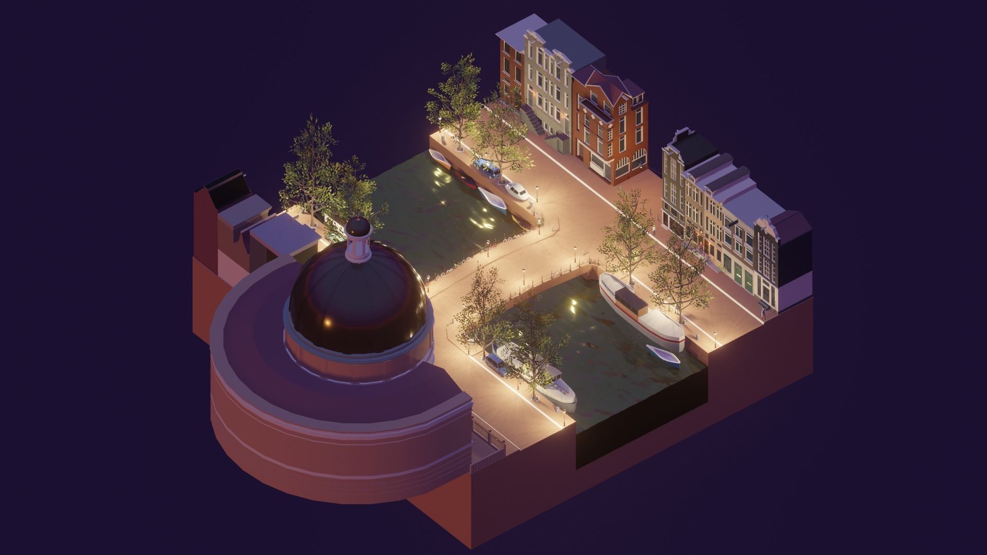 Low Poly city pack 3D Model Collection_34