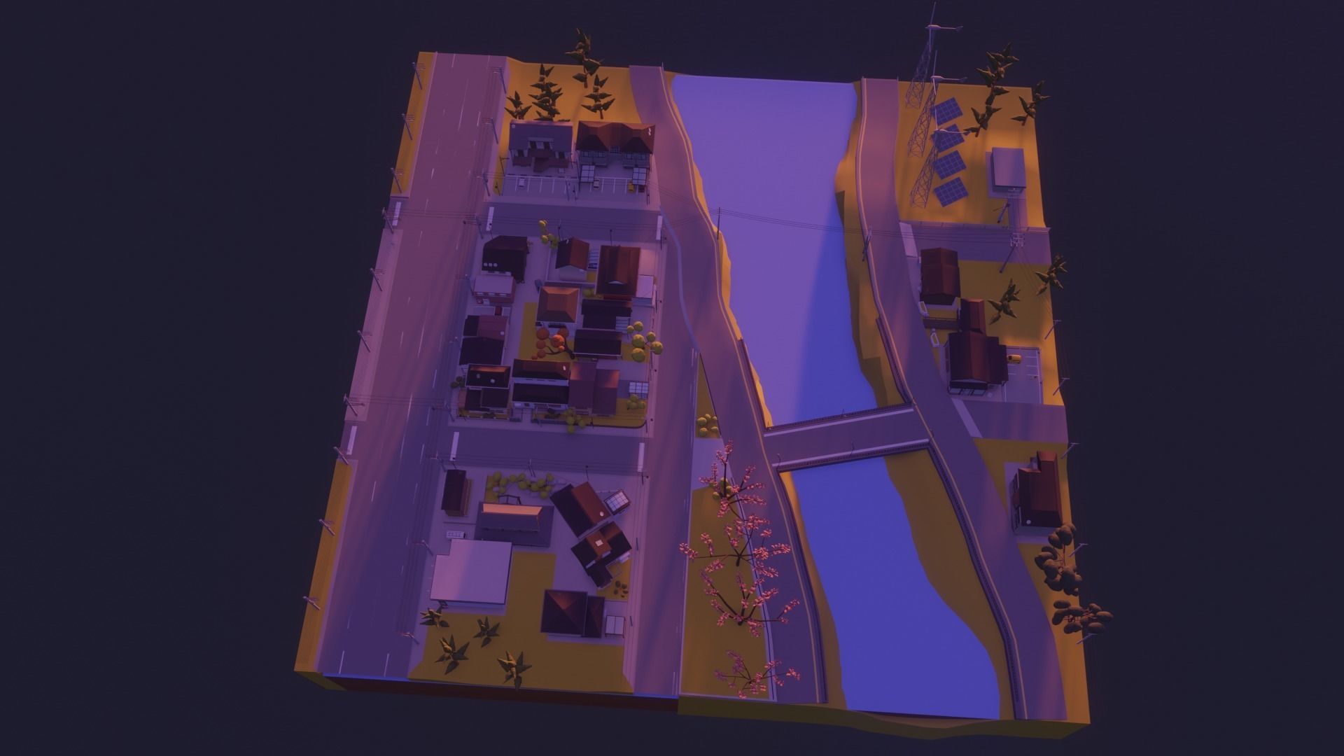 Low Poly city pack 3D Model Collection_26