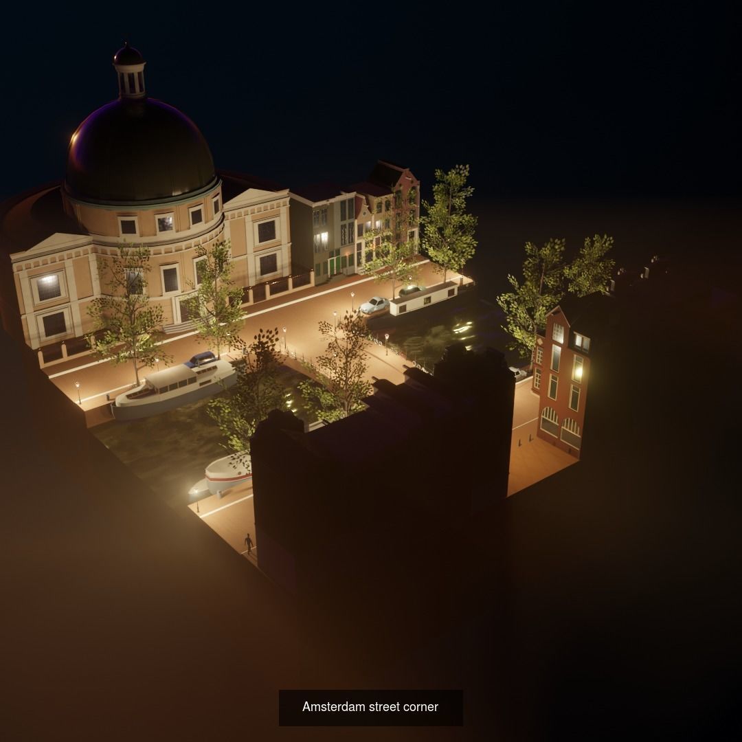 Low Poly city pack 3D Model Collection_7