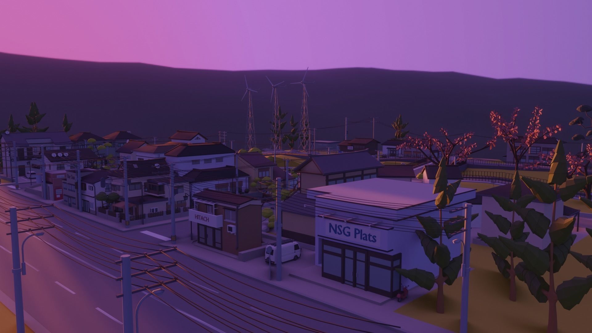 Low Poly city pack 3D Model Collection_22