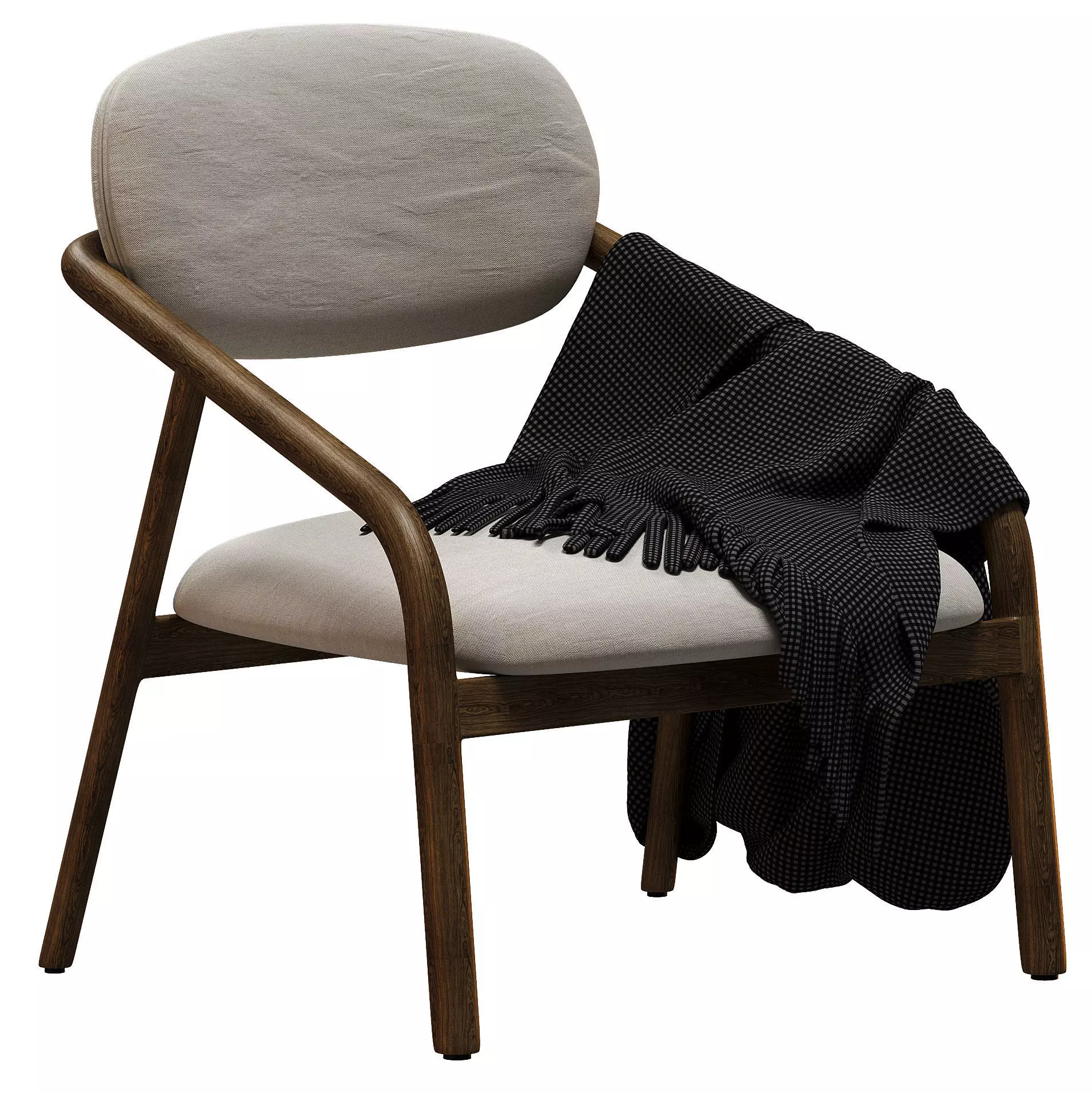 Armchair With Armrests Elia 3D model_0