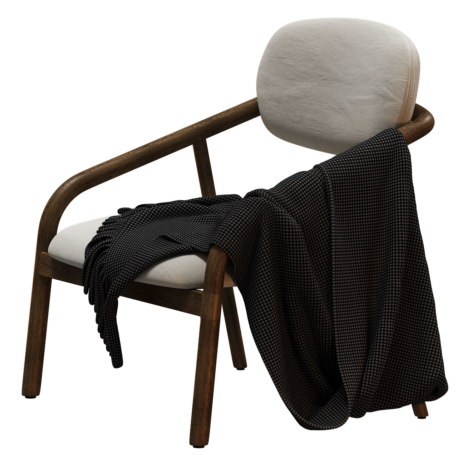 Armchair With Armrests Elia 3D model_1