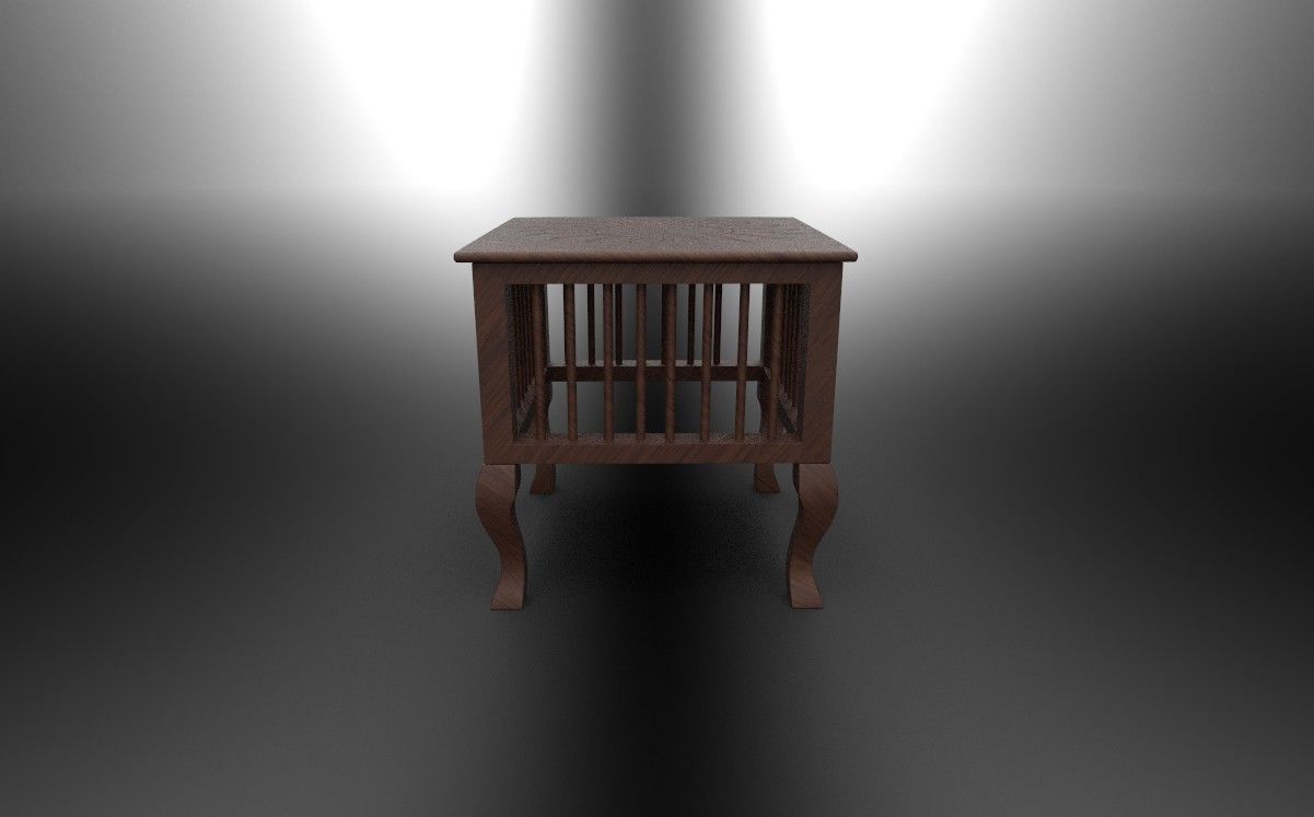 Table mid poly model 3D print model_1