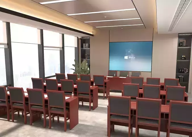 Modern office meeting room conference table