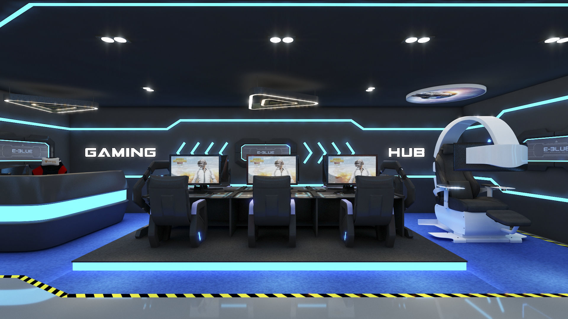  Esports Gaming Center 3D model_1