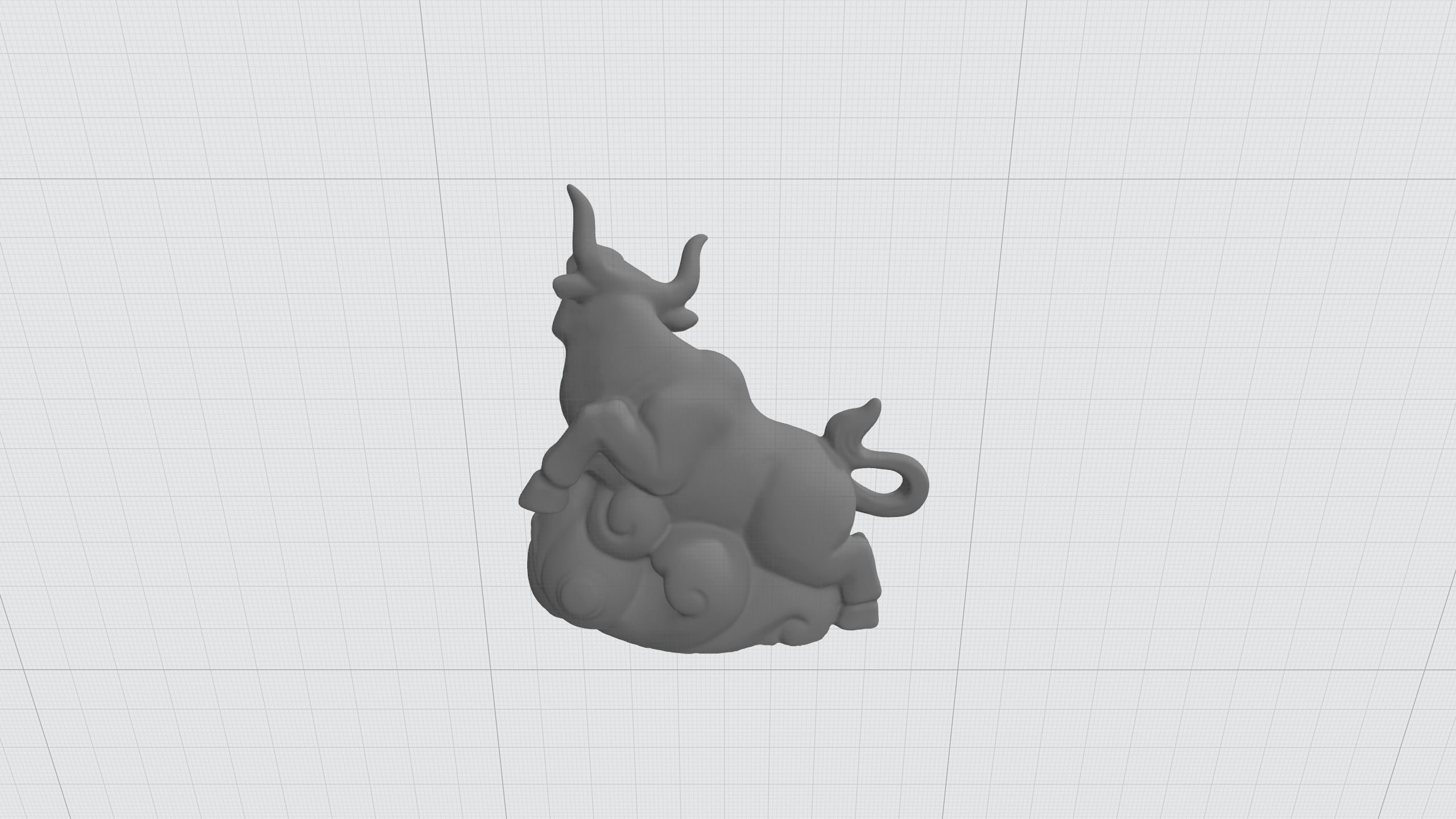 Chinese Zodiac - The Buffalo  - 12 Animal Designations 3D Model 3D print model_1