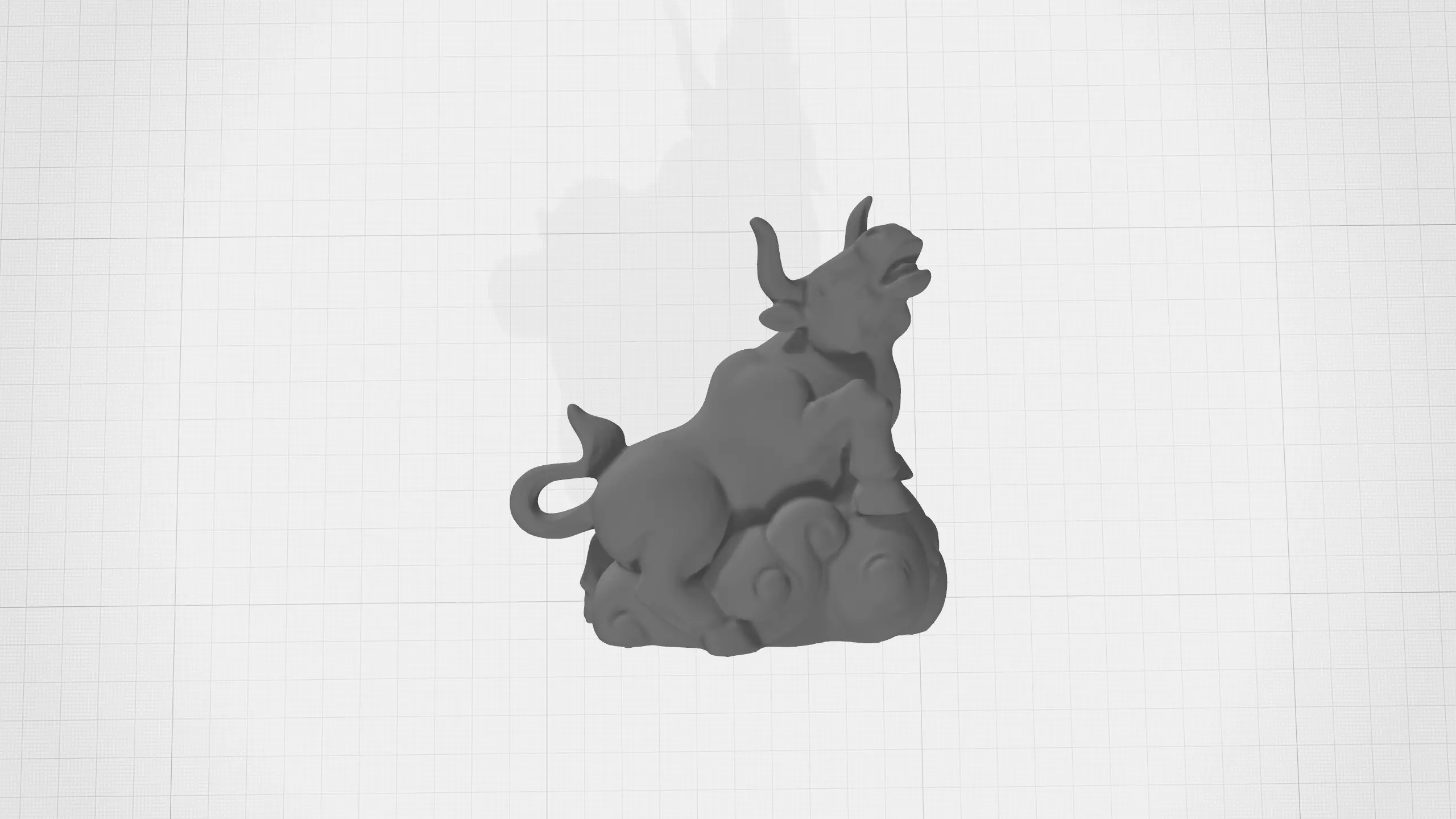 Chinese Zodiac - The Buffalo  - 12 Animal Designations 3D Model 3D print model_0
