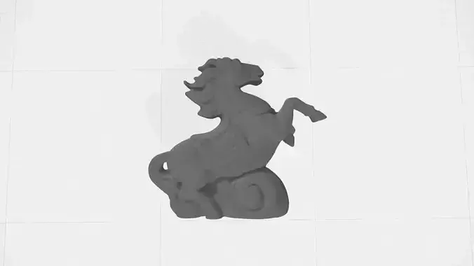 Chinese Zodiac - THE HORSE - 12 Animal Designations 3D Model 3D print model