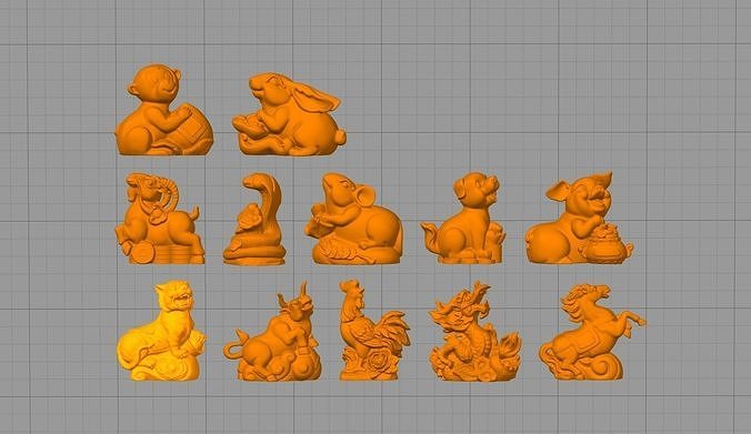 CHINESE ZODIAC - 12 ANIMAL DESIGNATIONS- COLLECTION  